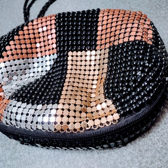 Another Y&S Original Small Black, Gold, Silver Mesh Crossbody Purse - Picture 7 of 10